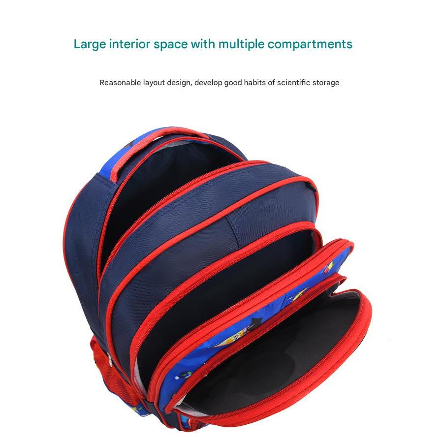 New Primary School Student Trolley Schoolbag Three-piece Set Backpack + Backpack + Pencil Case — view 3