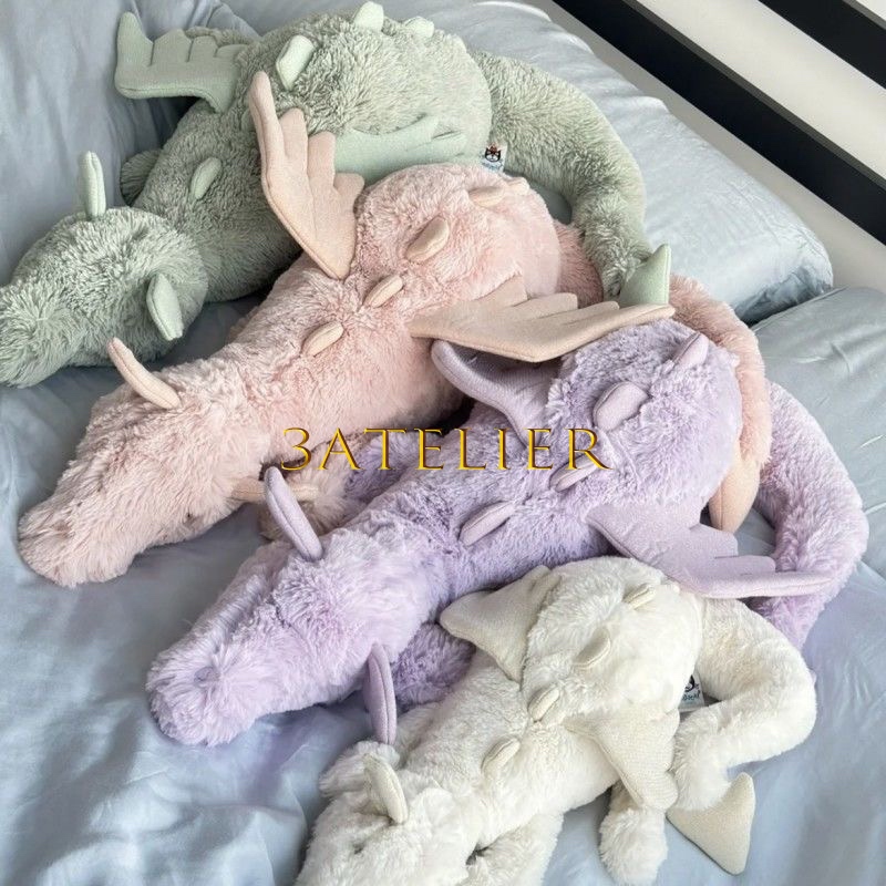 Jellycat Snow Dragon Large Plush Toy - 50cm, Super Soft White Dragon With Tags & Dust Bag