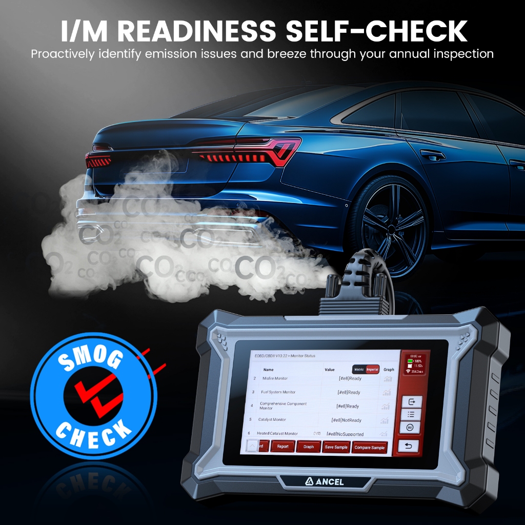 Ancel DS100 Automotive Advanced OBD2 Scanner Engine ABS SRS Transmission System Diagnostic Tool - Image 6