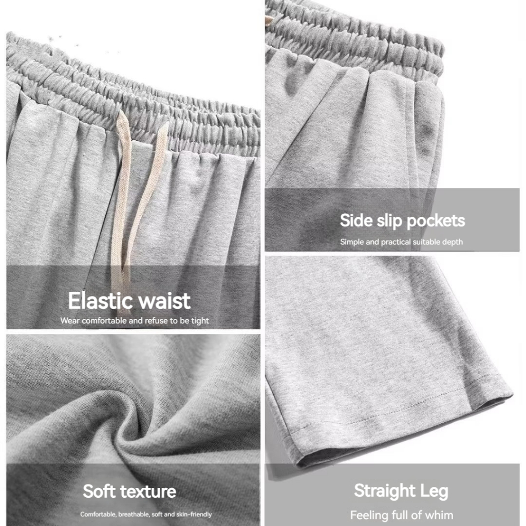 Men's Black&Grey Casual Sweatpants with Pocket Summer Thin Loose All-match Long Sports Pants for Men and Women MEFEEE - Image 6