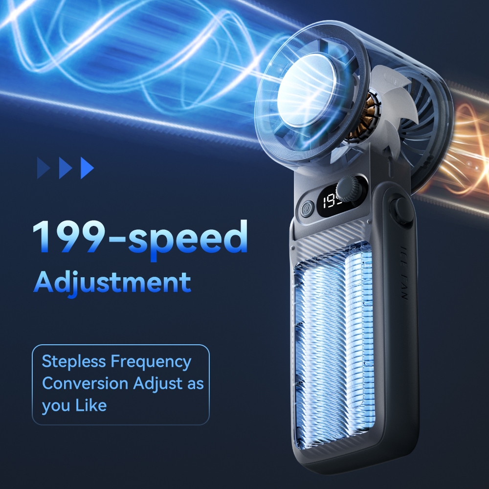 【Free Gift】Jamay F5 PRO Handheld Fan SuperconductingCooling 8000mAh Large Battery 135° FoldableAngle LED Display 199-speed Adjustment - Image 3