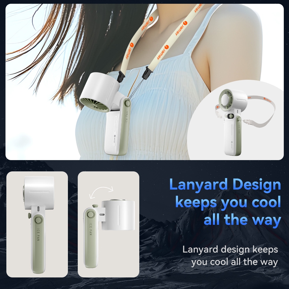 【Free Gift】Jamay F5 PRO Handheld Fan SuperconductingCooling 8000mAh Large Battery 135° FoldableAngle LED Display 199-speed Adjustment - Image 6