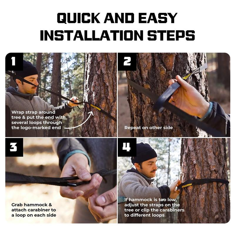 Hiking Outdoor Camping Duyan Hammock 180kg Military Foldable Camping Hammock Travel Double Outdoor Hammock Duyan for Adult Big Size with Storage Bag Cradle Original - Image 5