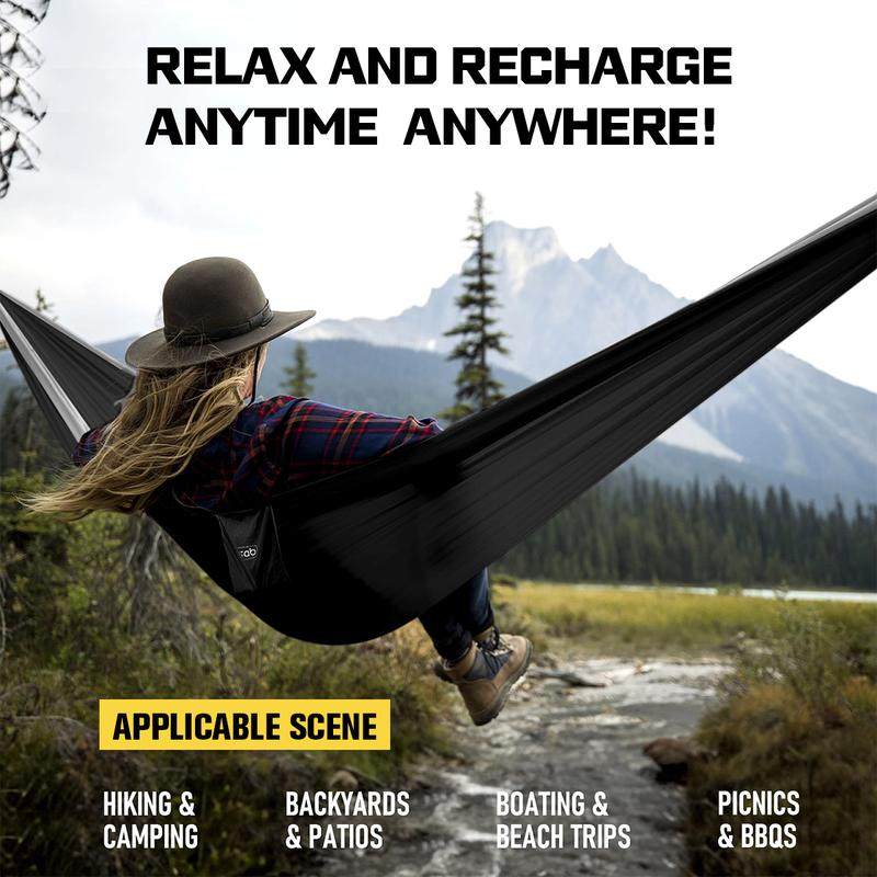 Hiking Outdoor Camping Duyan Hammock 180kg Military Foldable Camping Hammock Travel Double Outdoor Hammock Duyan for Adult Big Size with Storage Bag Cradle Original - Image 6