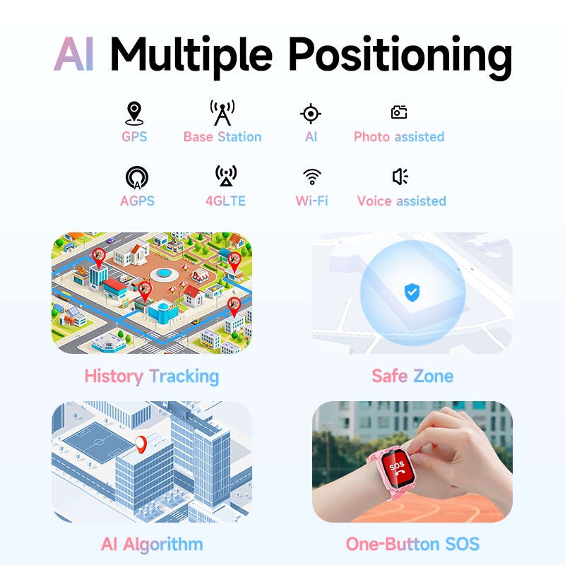 Awei Kids Smart Watch SIM Card GPS Tracker Dual Camera IP65 Waterproof - Image 4