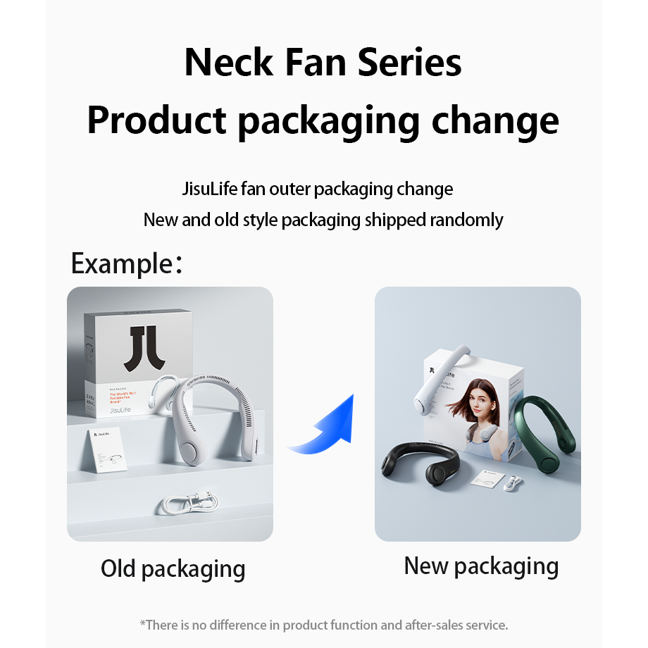 JISULIFE Neck Fan Life3 Portable Rechargeable Bladeless 3 Speeds Strong Wind Electric Mini Fan Suitable For Outdoor Office Student - Image 8