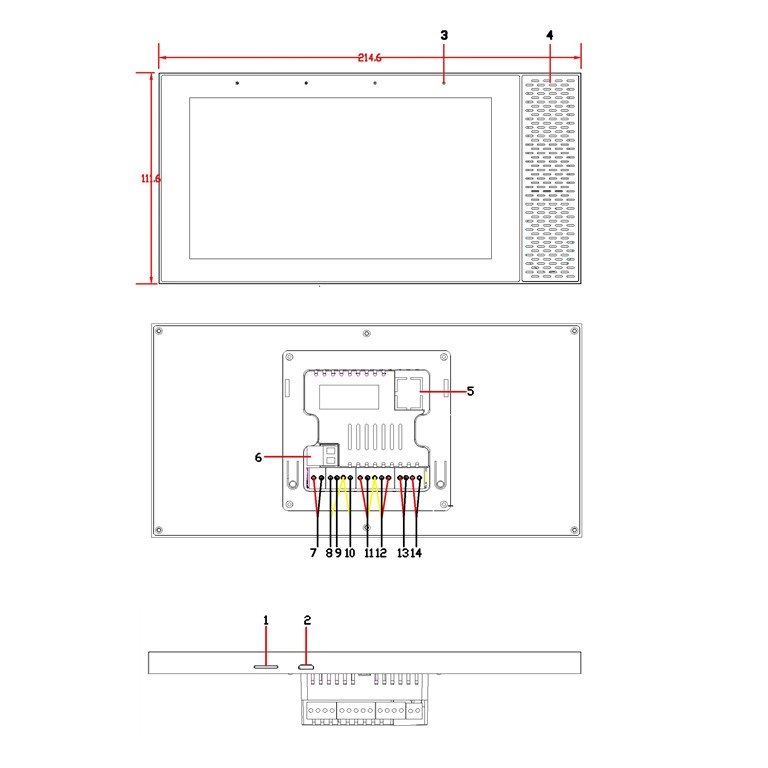 ANJIELO 6.8inch Tuya Smart Home Control Panel Controls All Tuya Smart Products Such As Home Smart Speakers and Lights Smart Home Automation — view 6