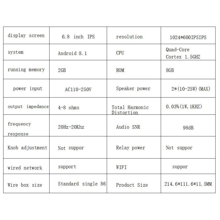 ANJIELO 6.8inch Tuya Smart Home Control Panel Controls All Tuya Smart Products Such As Home Smart Speakers and Lights Smart Home Automation — view 7