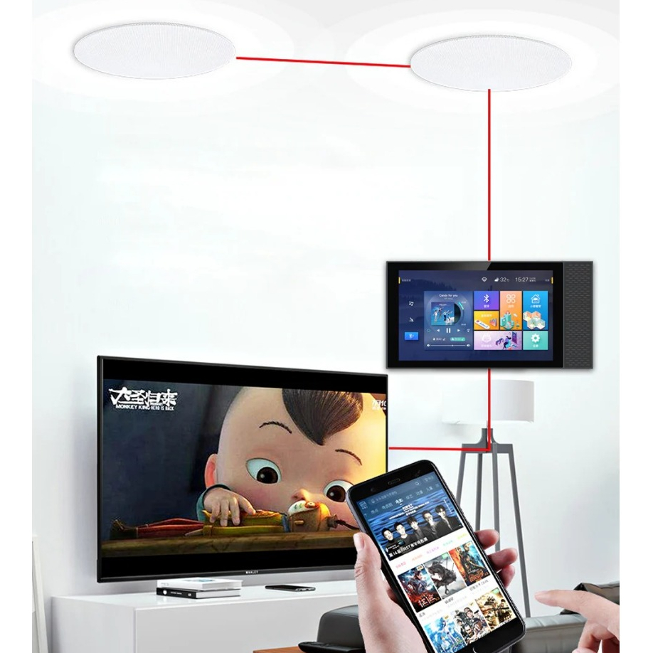 ANJIELO 6.8inch Tuya Smart Home Control Panel Controls All Tuya Smart Products Such As Home Smart Speakers and Lights Smart Home Automation — view 2