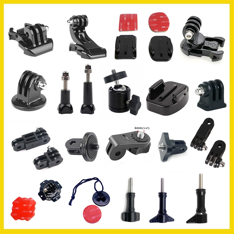 GoPro Accessories Set Buckle Base Mount Sticker Screw Monopod Adapter For GOPRO SJCAM insta360 ausek dji Action Camera