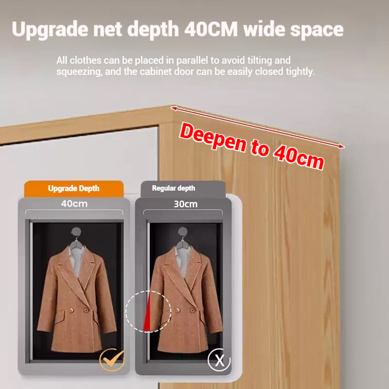 EXINHOME Cabinet For Clothes Wardrobe Small Home Bedroom Simple Modern Cabinet Storage Rental Room - Image 6