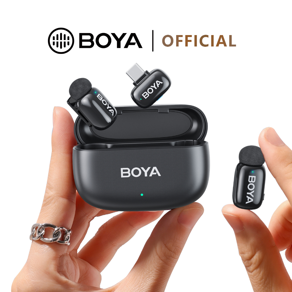 BOYA mini 2 Wireless Microphone Lapel AI Noise Cancelling Mic for Vlogging Streaming Phone Original