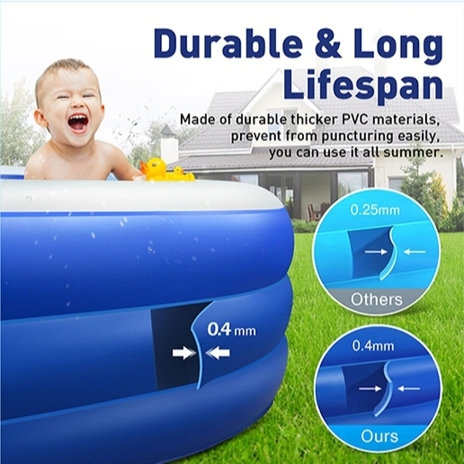 Inflatable Swimming Pool Kids Swimming Pool Baby Swimming Pool Air Pump Family Size Swimming 3.05M/2.1M/1.8M pool Pool Baby Swimming Pool Family Size Swimming - Image 8