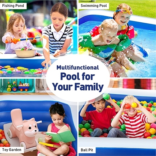 Inflatable Swimming Pool Kids Swimming Pool Baby Swimming Pool Air Pump Family Size Swimming 3.05M/2.1M/1.8M pool Pool Baby Swimming Pool Family Size Swimming - Image 4