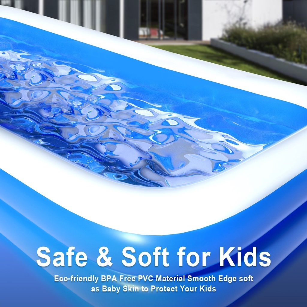 Inflatable Swimming Pool Kids Swimming Pool Baby Swimming Pool Air Pump Family Size Swimming 3.05M/2.1M/1.8M pool Pool Baby Swimming Pool Family Size Swimming - Image 2