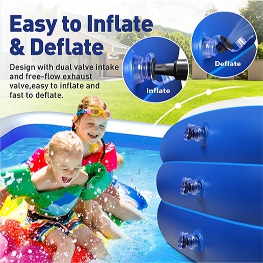 Inflatable Swimming Pool Kids Swimming Pool Baby Swimming Pool Air Pump Family Size Swimming 3.05M/2.1M/1.8M pool Pool Baby Swimming Pool Family Size Swimming - Image 3