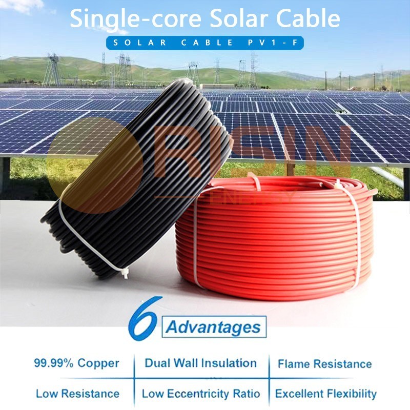 Risin Solar Cable PV Panel Wire UV Resisitant XLPE Insulation Solar DC Cable Factory — view 6