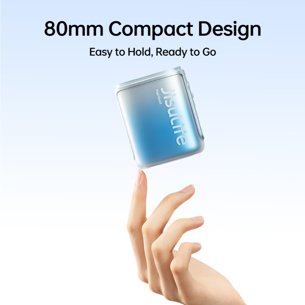 JISULFE Neck Fan Life 5 Pocket Mini Size Waist Neck Rechargeable Cooling 4500mAh Battery Mini 100 Gears Strong Wind Portable Bladeless USB Fans with Strap for Outdoor Commuting Personal Hands-free BestGift — view 5