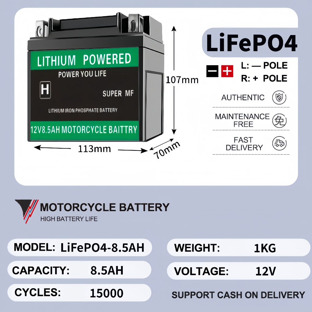 HONSTONE 12V LiFePO4 Motorcycle Battery(2 YEAR WARRANTY)High Capacity LITHIUM BATTERY For Motorcycle - Image 5