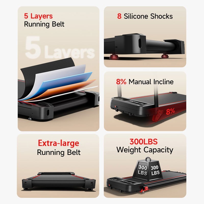 Treadmill Foldable Electric Portable Walking Pad for Home Use Lightweight Space Saving Treadmill - Image 7