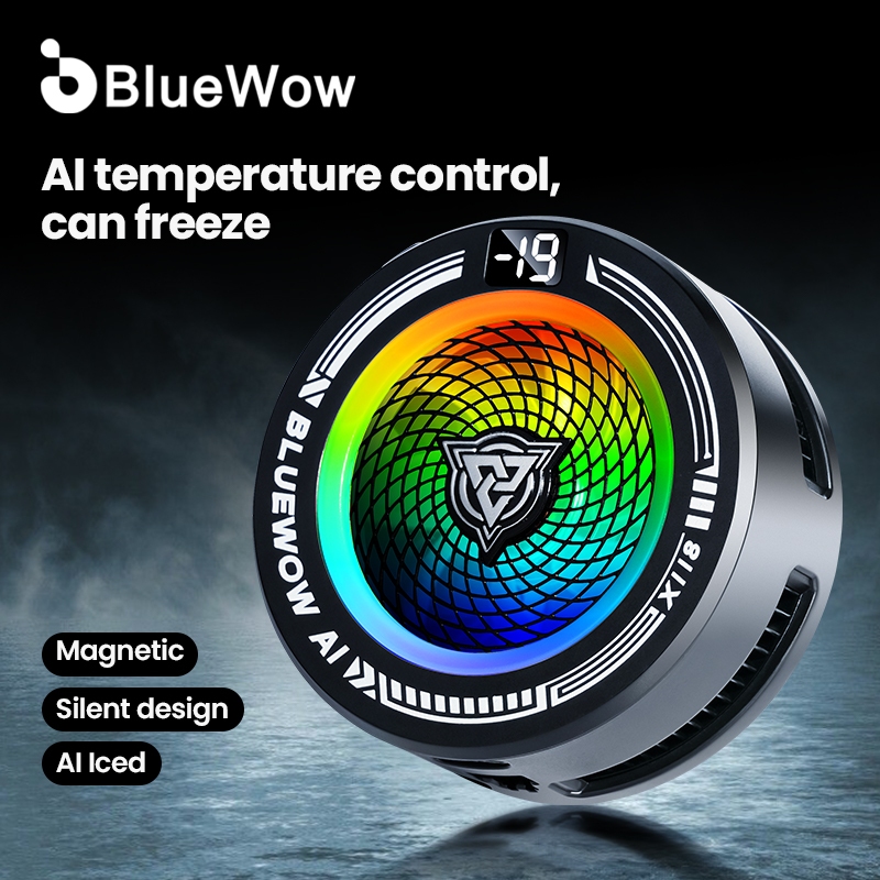 BlueWow X109 AI Smart Semiconductor Magnetic Mobile Phone Radiator Mobile Phone Cooler 3-speed Adjustment Digital Display — view 3