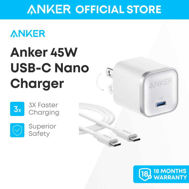 ANKER Nano 45W Type C Charger Fast Charging, Compact and Foldable Plug USB C Charger Block for Samsung Galaxy A2692 — view 6