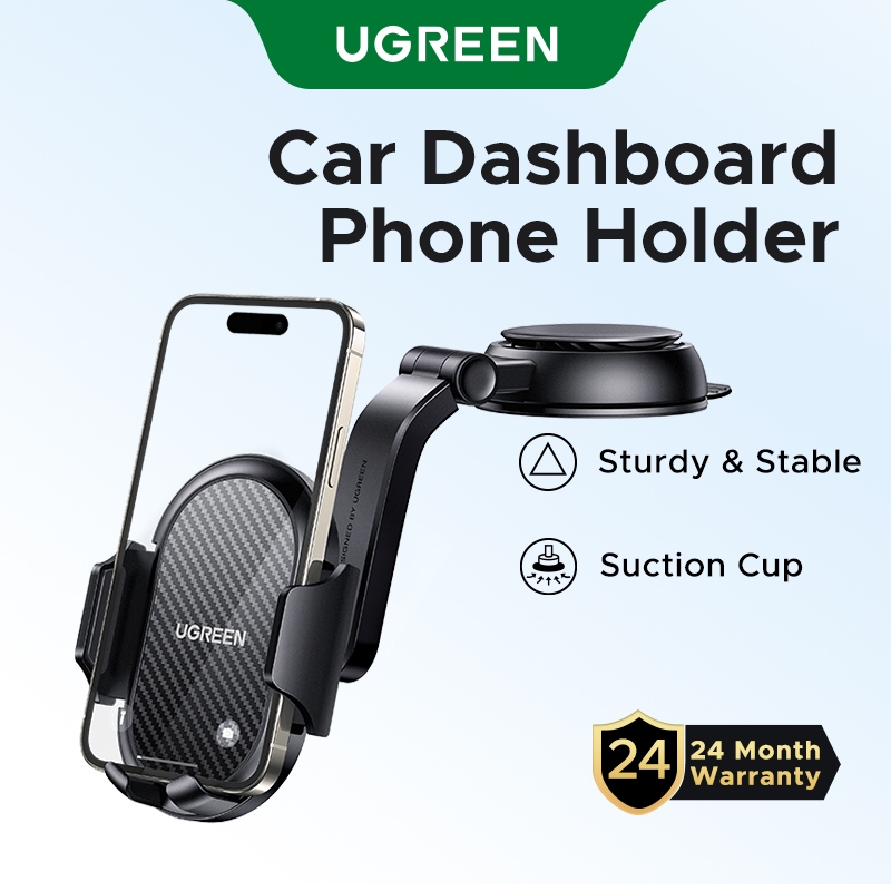 UGREEN Car Phone Holder for Dashboard Adjustable Car Mobile Mount Cradle Compatible with iPhone16 14 13 12 Galaxy S24 S25