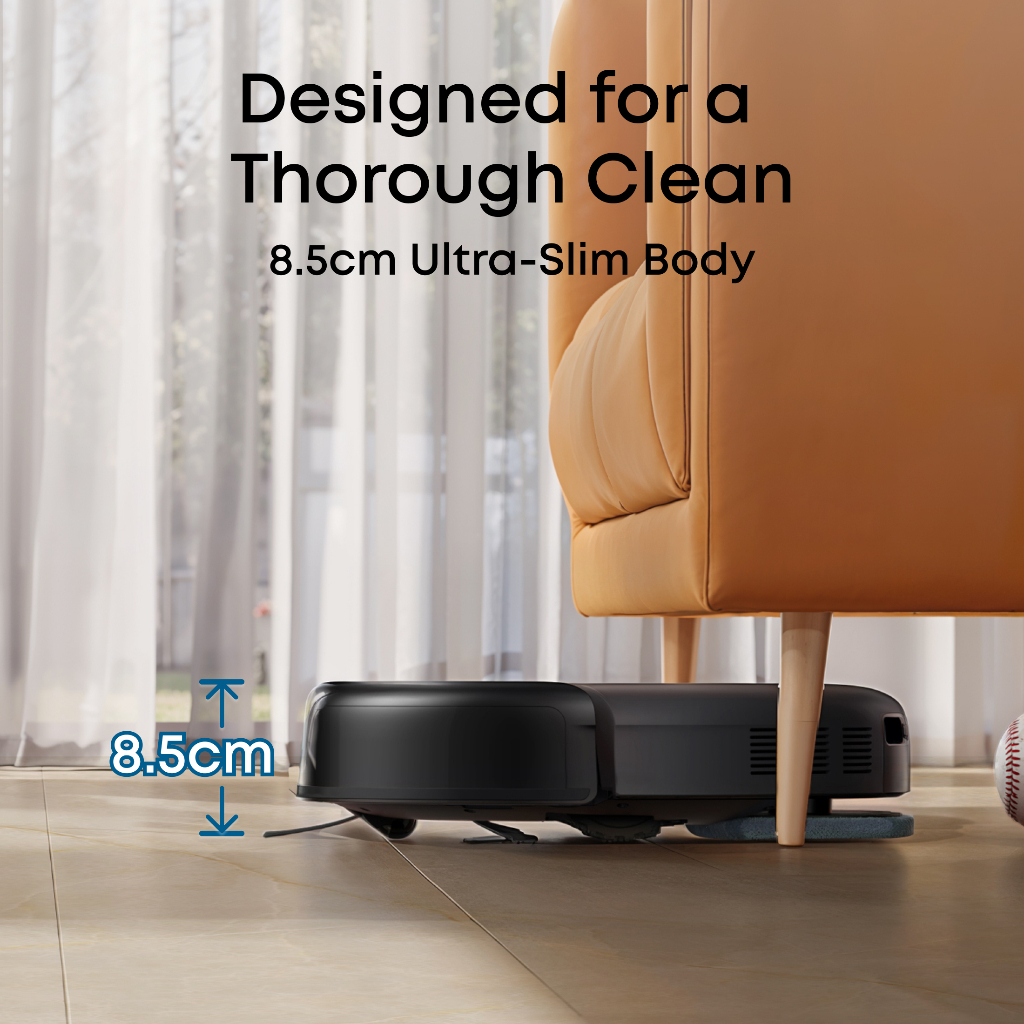 eufy Robot Vacuum Omni C20, 7000 Pa Powerful Suction, 3.35-Inch Ultra-Slim Body, Self Emptying, Auto Mop Washing and Auto Drying for Hands-free Cleaning, All-in-One Station - Image 5