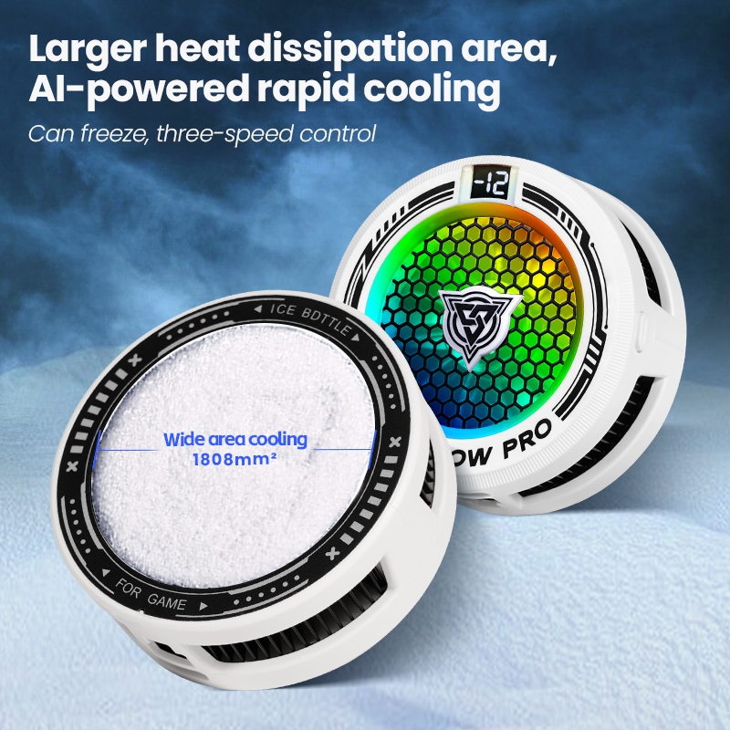 BlueWow X109 AI Smart Semiconductor Magnetic Mobile Phone Radiator Mobile Phone Cooler 3-speed Adjustment Digital Display — view 2