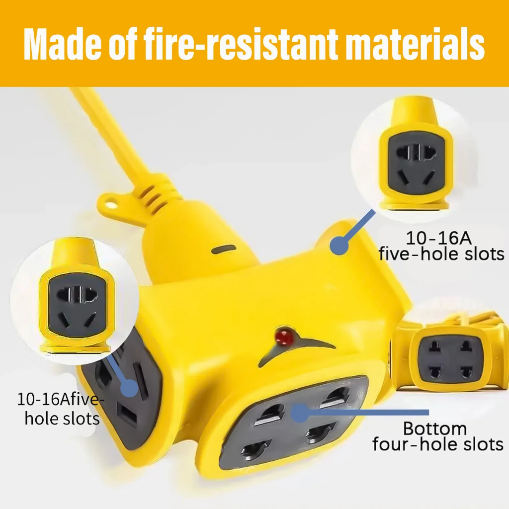 Extra long extension cord with switch and durable power strip - Image 5