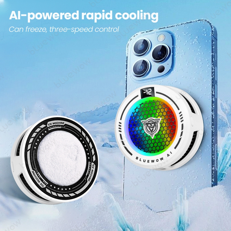 BlueWow X109 AI Smart Semiconductor Magnetic Mobile Phone Radiator Mobile Phone Cooler 3-speed Adjustment Digital Display — view 8