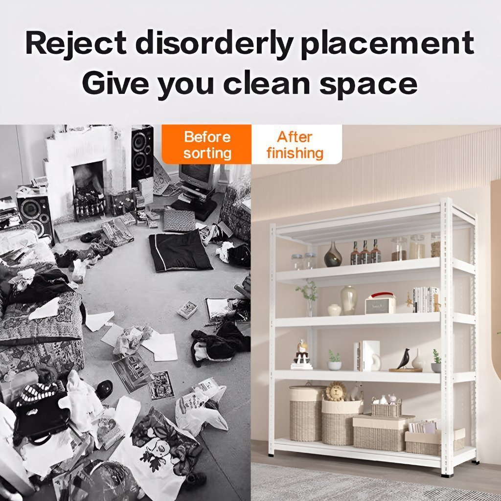 Metal Rack Shelves Heavy Duty Bolt Rack Metal Shelf Stainless Rack Adjustable Metal Organizer - Image 2