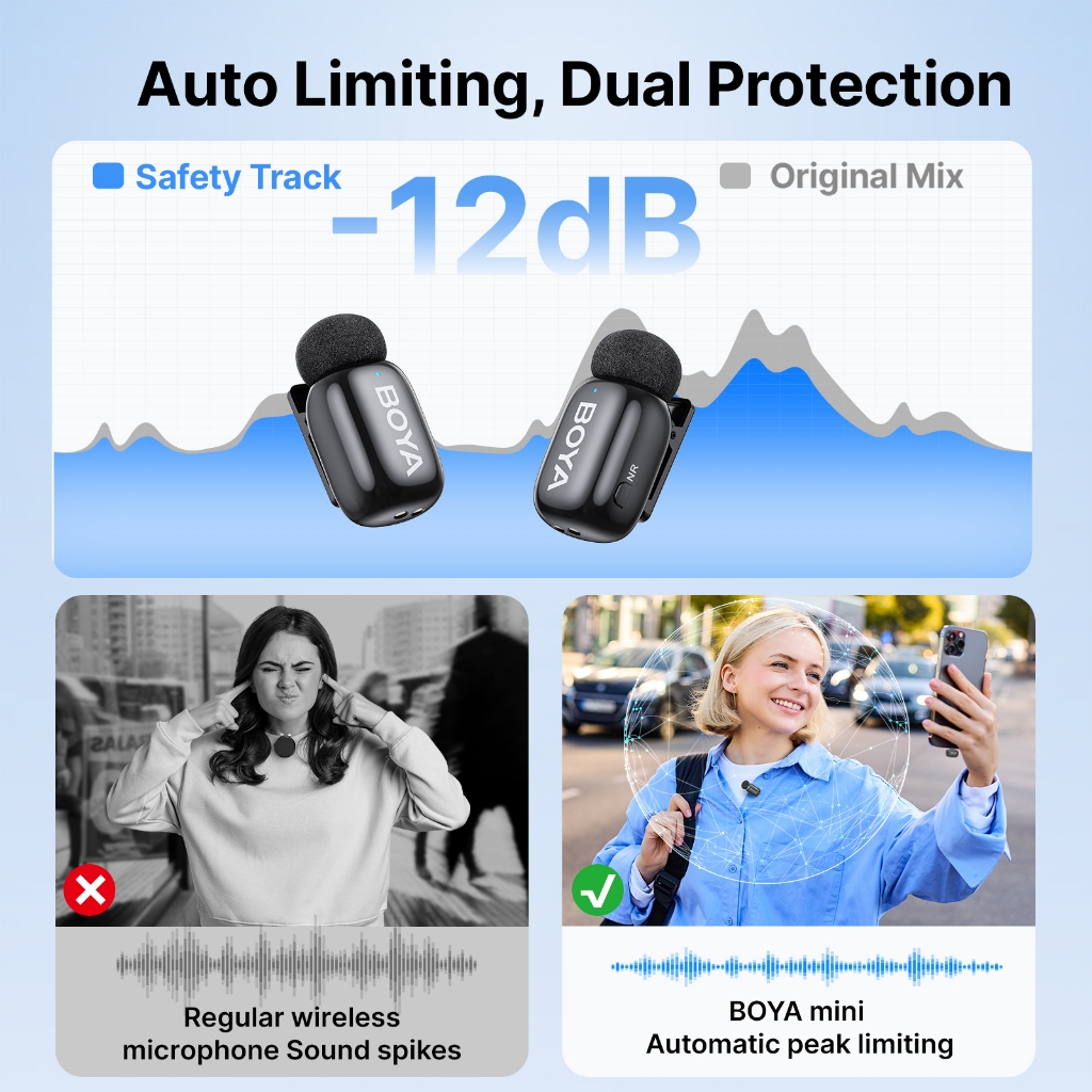 BOYA mini 2 Wireless Microphone Lapel AI Noise Cancellation Super mini Mic for Vlogging Upgraded - Image 6