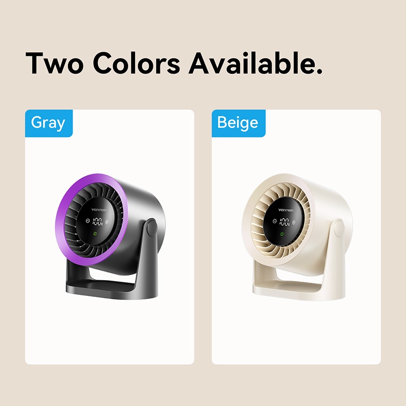 Vention Desk Fan 5000mAh Air Circulation Desktop Fan 100 Speed Settings Desktop Wall Hanging Fan for Dormitory Office - Image 6