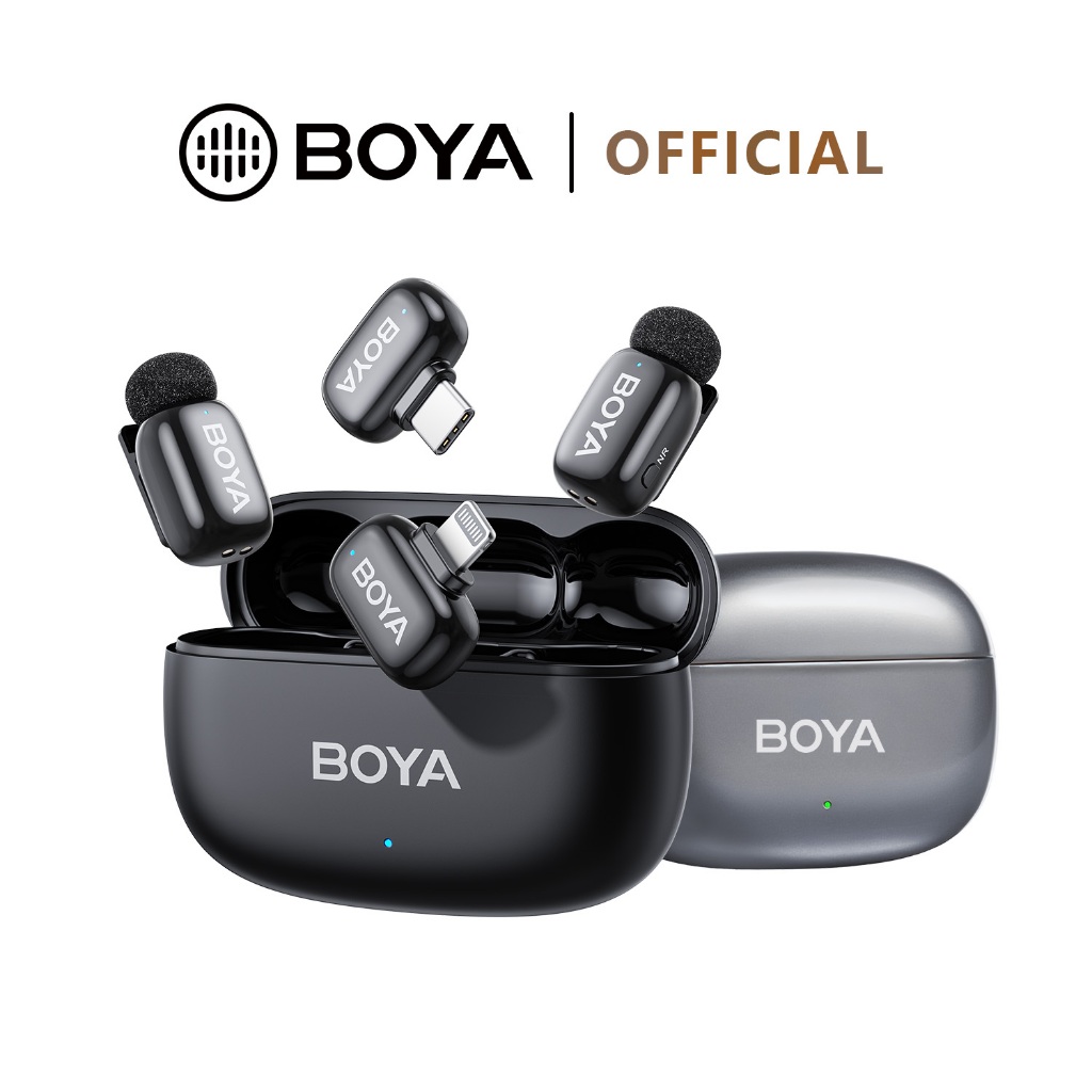 BOYA mini 2 Wireless Microphone Lapel AI Noise Cancellation Super mini Mic for Vlogging Upgraded