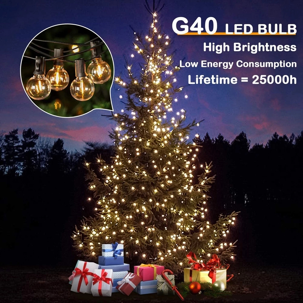 Solar Lights Outdoor Waterproof Shatterproof LED Bulbs Commercial Solar String Lights Powered Patio Hanging Lights — view 7
