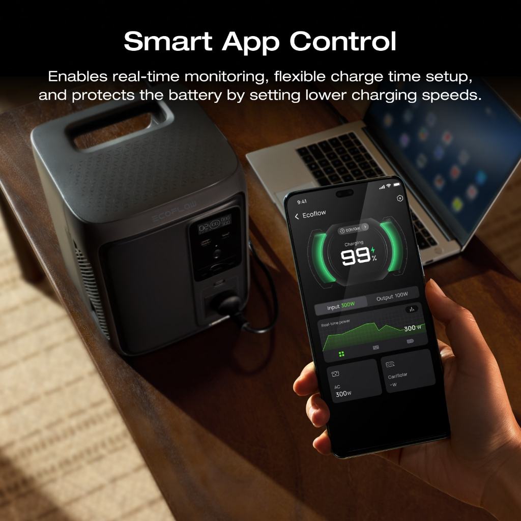 EcoFlow DELTA 3 1000 Air Portable Power Station 960Wh LiFePO4 Battery Fast Charging Use as a Solar Generator for Home Backup Power Camping & RVs — view 6