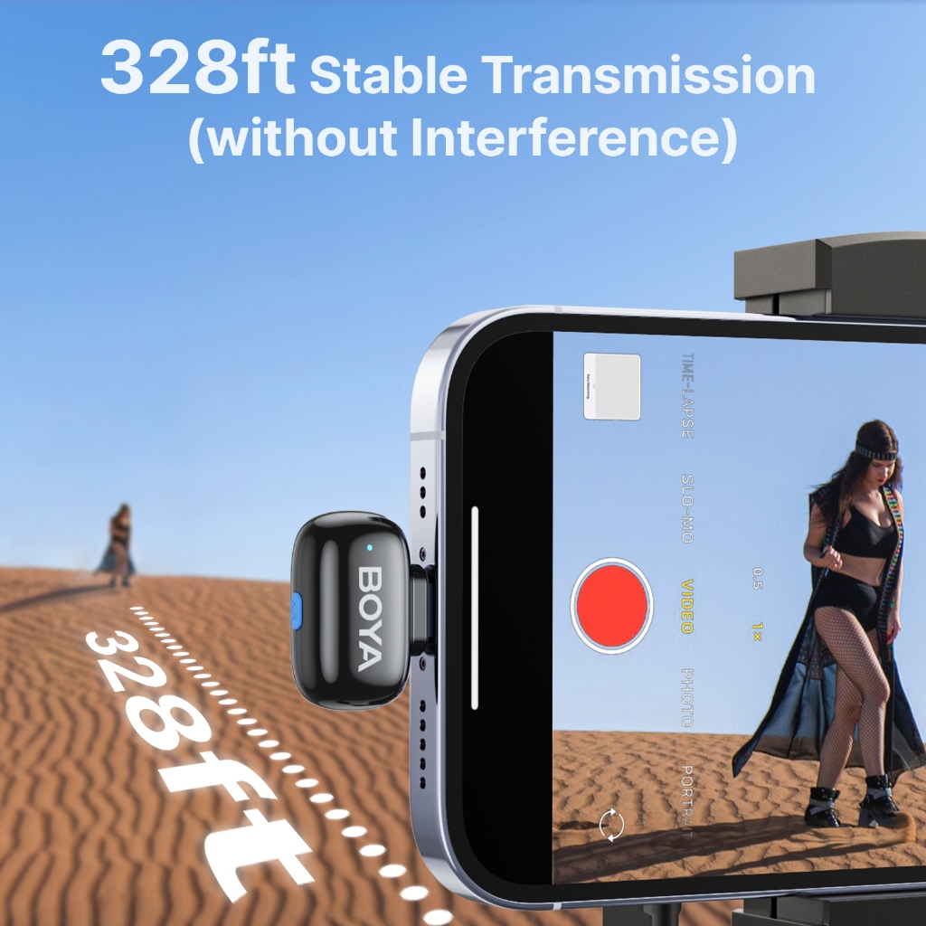 BOYA mini 2 Wireless Microphone Lapel AI Noise Cancelling Mic for Vlogging Streaming Phone Original - Image 5