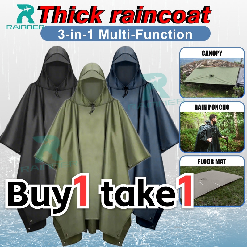 【Buy 1 take 1】H-885 Poncho Raincoat For Motorcycle Bicycle Poncho Makapal Kapote Raincoat High Quality Thickened Raincoat for Men Women