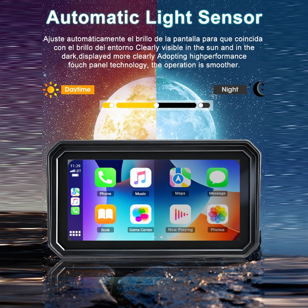 ✨2026✨6.25" Motorcycle Navigation Dual Camera CarPlay Android Auto TPMS IPX8 Waterproof Magnetic Mount 64GB Speed-Sensing - Image 5