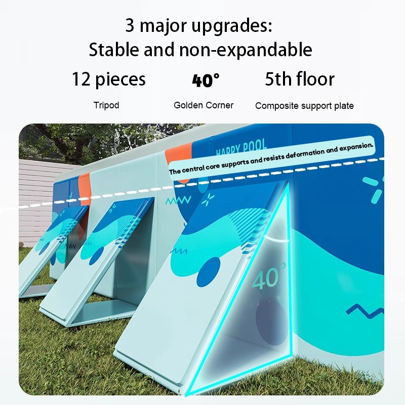 Non Inflatable Swimming Pool For Kids Adult Foldable Swimming pool big size for family - Image 2
