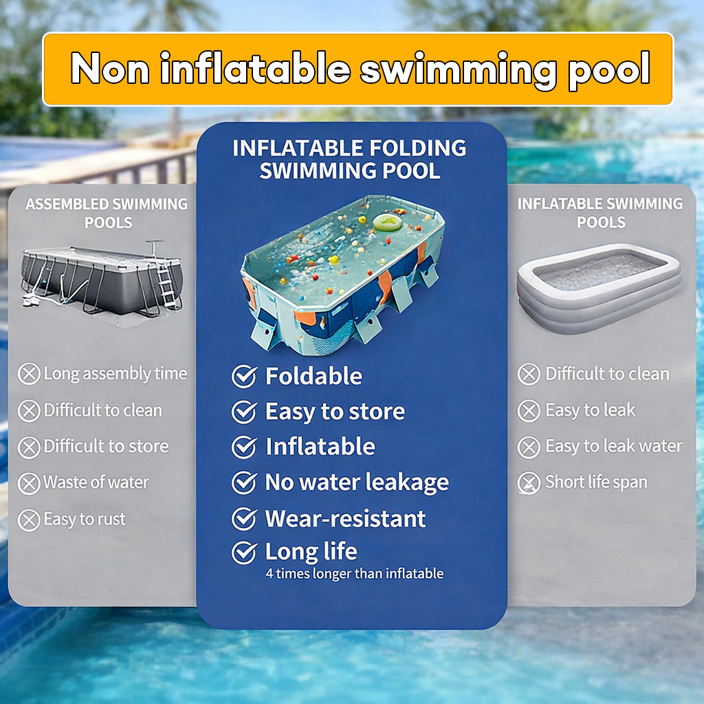 Non Inflatable Swimming Pool For Kids Adult Foldable Swimming pool big size for family - Image 3