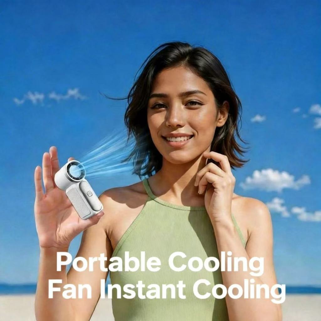 6000mAh Portable Mini Handheld Fan 3.5 Inch High Speed Personal Turbo Strong Wind Outdoor Travel Fan — view 7