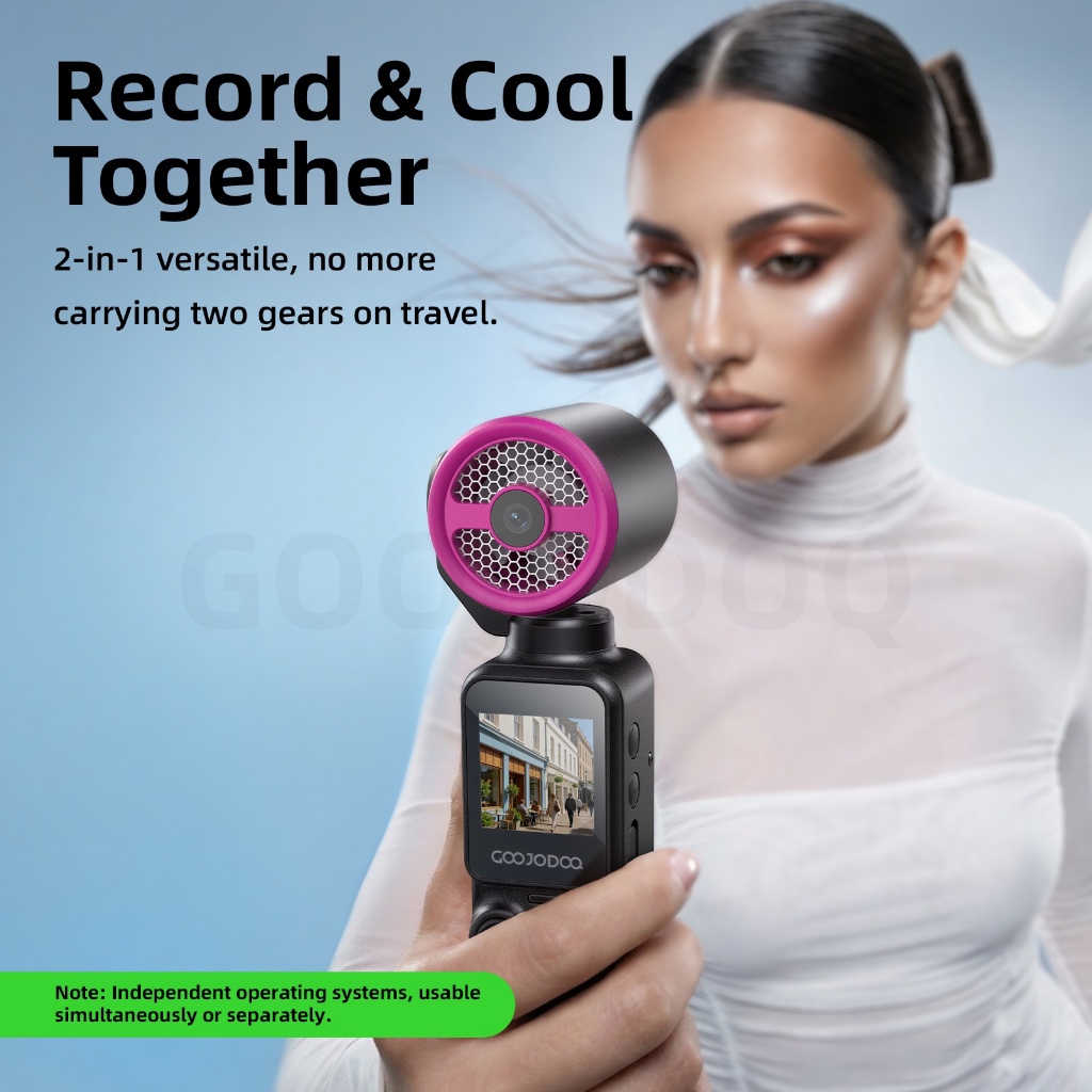 GOOJODOQ Camera fan Mini Rechargeable Handheld Portable Taking Photo Video Outdoor Turbo Jet GFS025 - Image 3