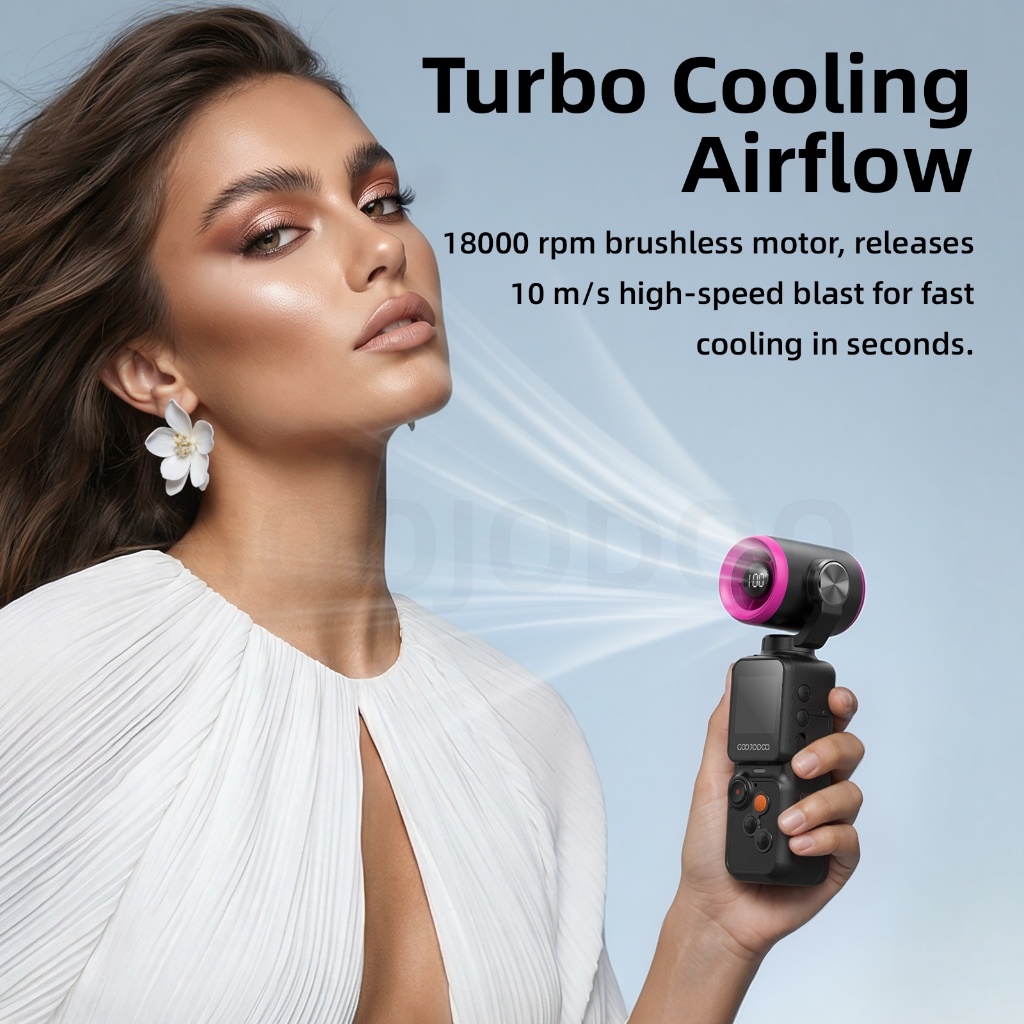 GOOJODOQ Camera fan Mini Rechargeable Handheld Portable Taking Photo Video Outdoor Turbo Jet GFS025 - Image 4