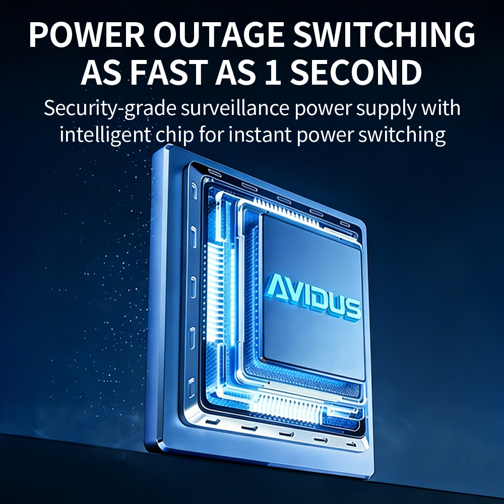 AVIDUS S200 20000mAh 2A Large Capacity Mini UPS Backup Power Supply 5V 9V 12V Voltage Adaptation Output For indoor CCTV Camera Wifi Router — view 5