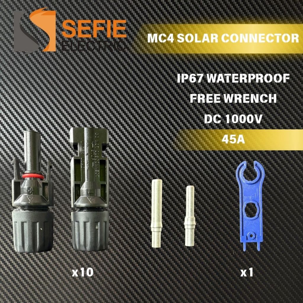 MC4 Solar Connector IP67 Waterproof Male Female Plug for Solar Panel Cable — view 3