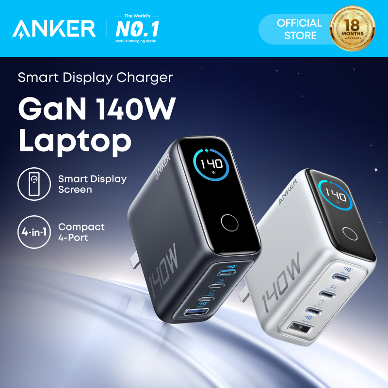 【Hot, with cable】ANKER Laptop Charger, 140W USB-C Charger, 4-Port Multi-Device Fast Charging for MacBook, iPad, iPhone 17/16 Series B2697 — view 6