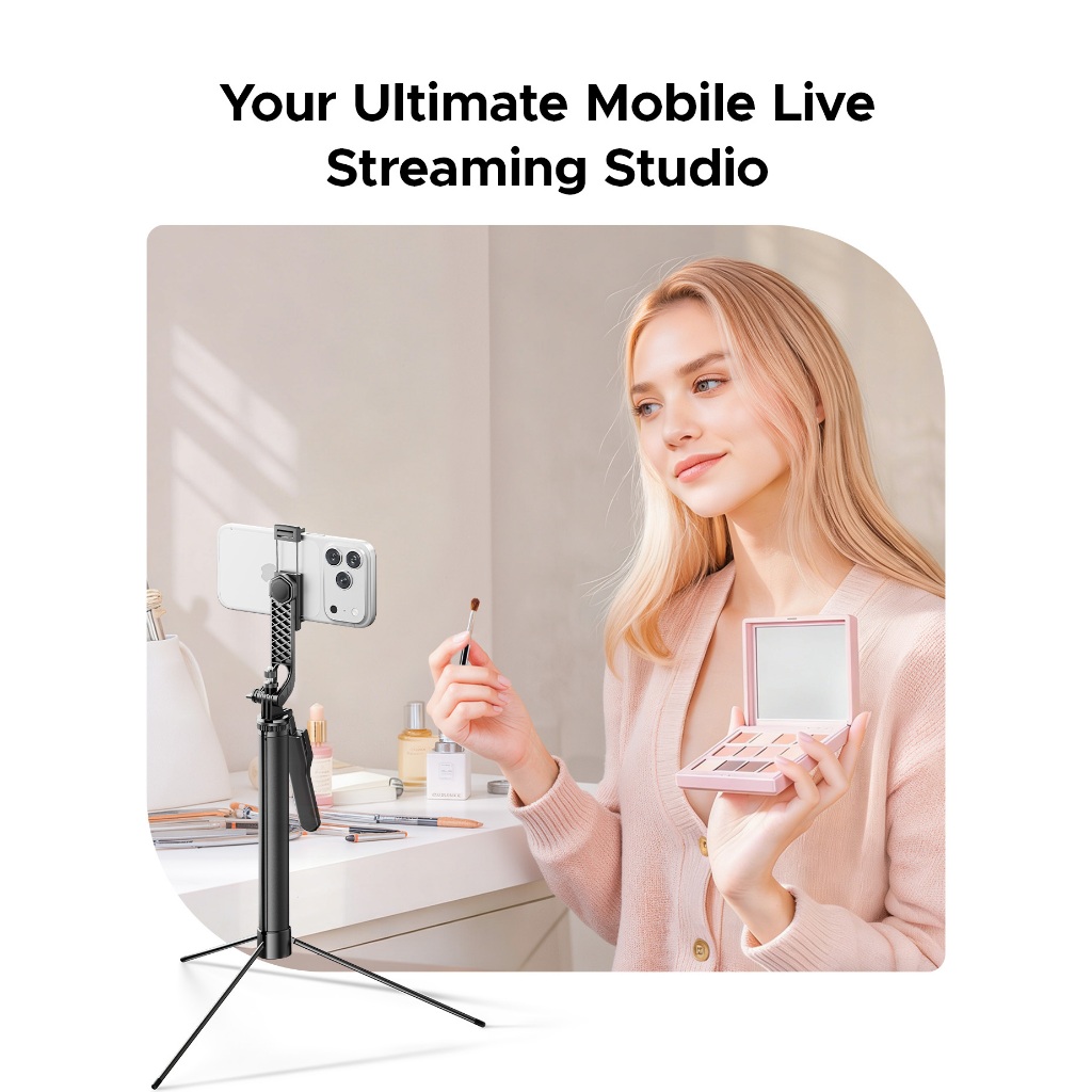 ORICO 1.7M Locking Tripod Stable Foldable Selfie Stick With 10M Range Bluetooth Selfie Stick Tripod for Vlogging Live （SPM170） — view 5