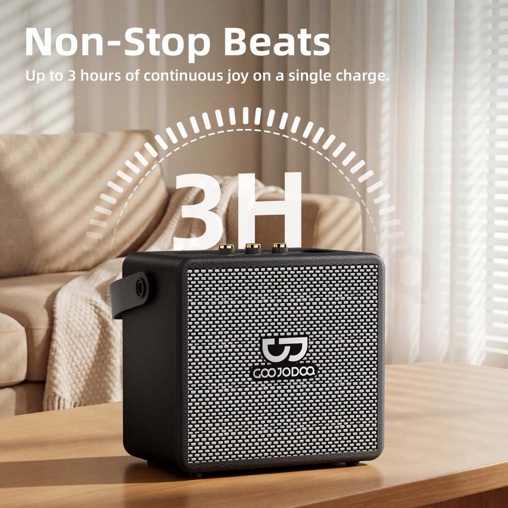 GOOJODOQ 3600mAh Bluetooth Speaker Wireless with Microphone Mini Karaoke 3D Stereo TF Card Big Size — view 7